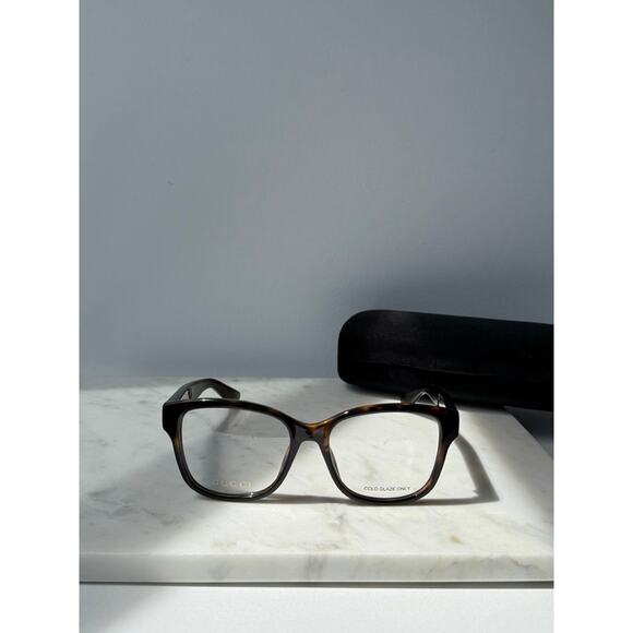 NEW Gucci GG1340O Brown Square Logo Eyeglasses Frames - Picture 4 of 8